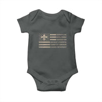 Funny Scout Leader Camping USA American Flag Baby Onesie