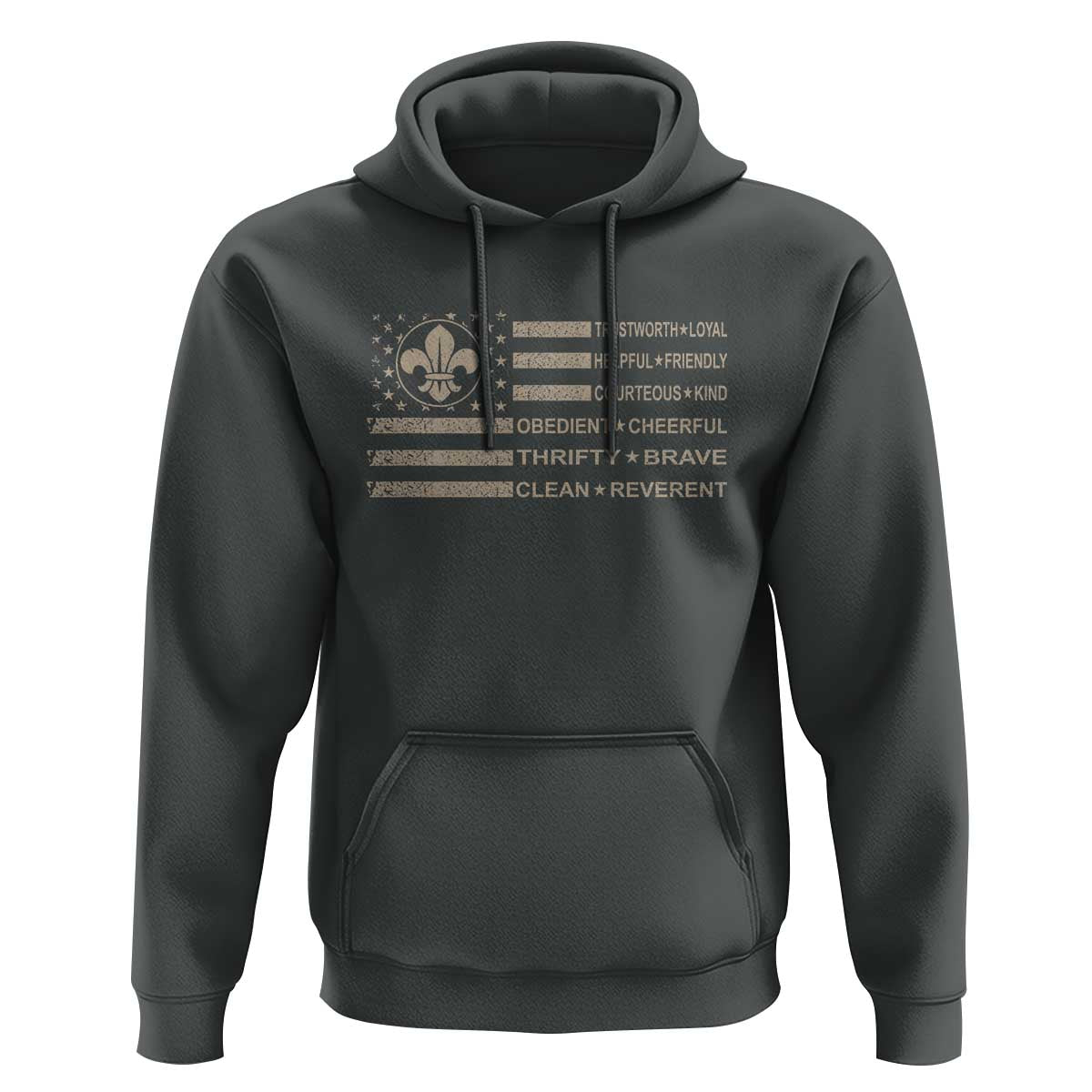 Funny Scout Leader Camping USA American Flag Hoodie