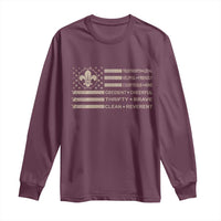 Funny Scout Leader Camping USA American Flag Long Sleeve Shirt