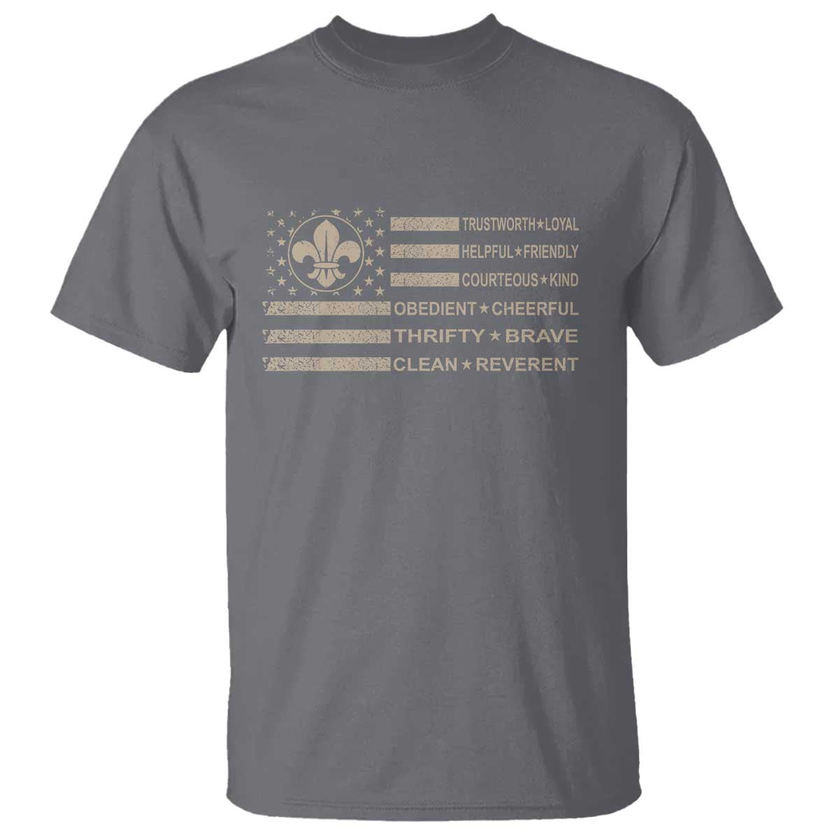 Funny Scout Leader Camping USA American Flag T Shirt