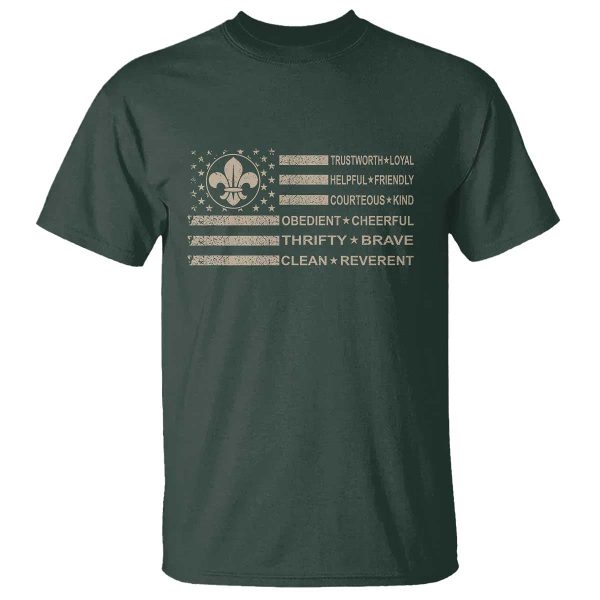 Funny Scout Leader Camping USA American Flag T Shirt