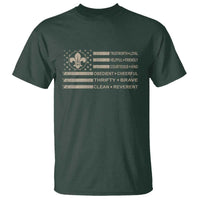 Funny Scout Leader Camping USA American Flag T Shirt