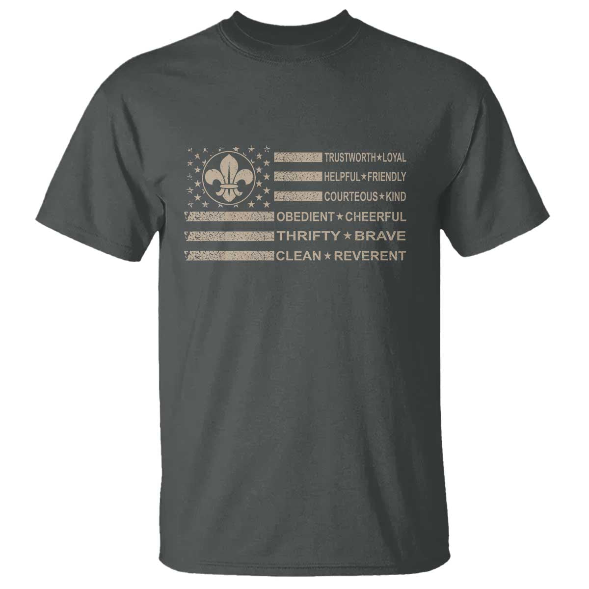 Funny Scout Leader Camping USA American Flag T Shirt