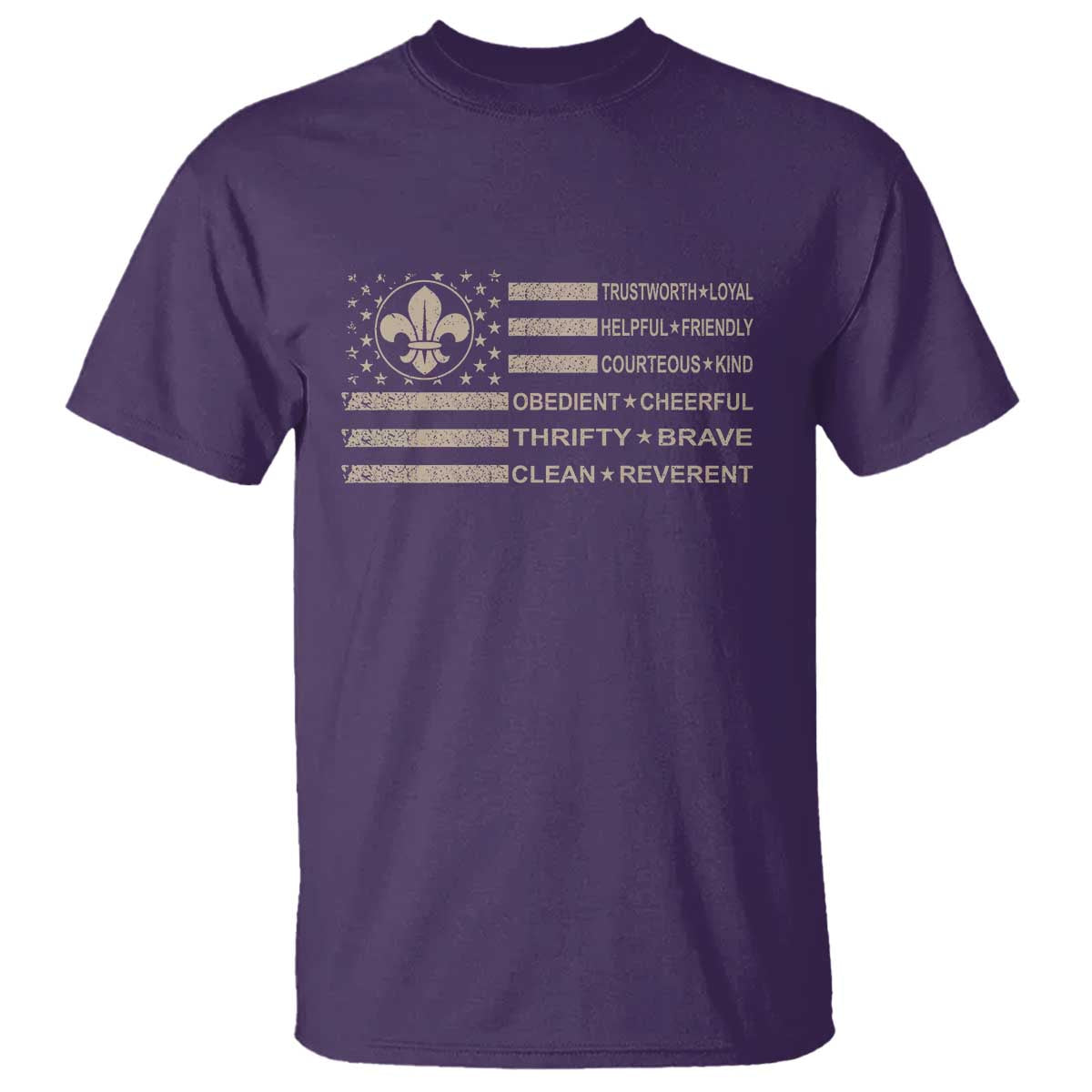 Funny Scout Leader Camping USA American Flag T Shirt