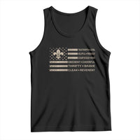 Funny Scout Leader Camping USA American Flag Tank Top