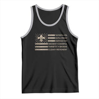 Funny Scout Leader Camping USA American Flag Tank Top