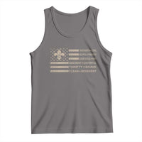 Funny Scout Leader Camping USA American Flag Tank Top