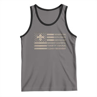 Funny Scout Leader Camping USA American Flag Tank Top