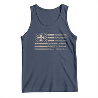 Funny Scout Leader Camping USA American Flag Tank Top