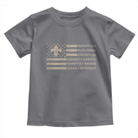 Funny Scout Leader Camping USA American Flag Toddler T Shirt