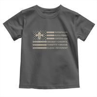 Funny Scout Leader Camping USA American Flag Toddler T Shirt