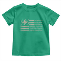 Funny Scout Leader Camping USA American Flag Toddler T Shirt