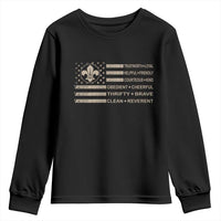 Funny Scout Leader Camping USA American Flag Youth Sweatshirt