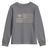 Funny Scout Leader Camping USA American Flag Youth Sweatshirt