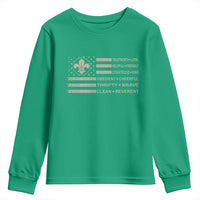 Funny Scout Leader Camping USA American Flag Youth Sweatshirt