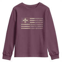 Funny Scout Leader Camping USA American Flag Youth Sweatshirt