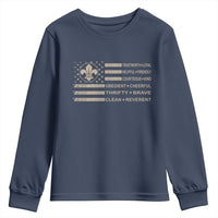 Funny Scout Leader Camping USA American Flag Youth Sweatshirt