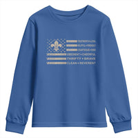 Funny Scout Leader Camping USA American Flag Youth Sweatshirt