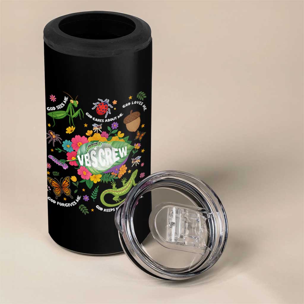 Funny VBS Crew Vacation Bible VBS Teacher Christian School 2025 4 in 1 Can Cooler Tumbler