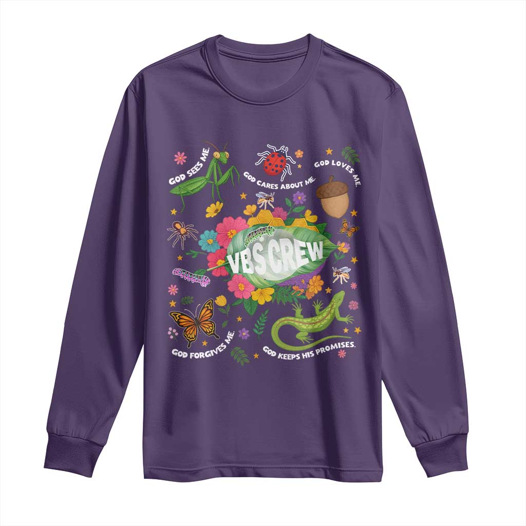 Funny VBS Crew Vacation Bible VBS Teacher Christian School 2025 Long Sleeve Shirt
