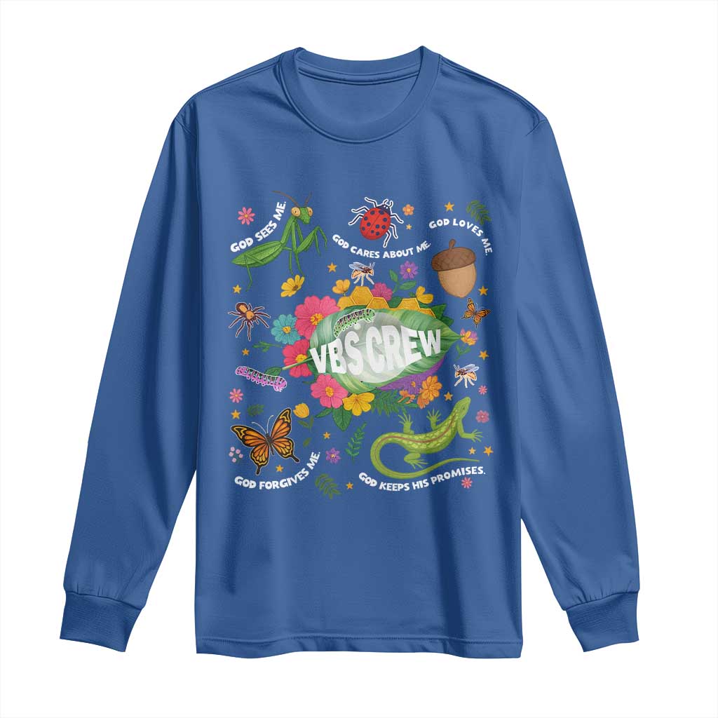 Funny VBS Crew Vacation Bible VBS Teacher Christian School 2025 Long Sleeve Shirt