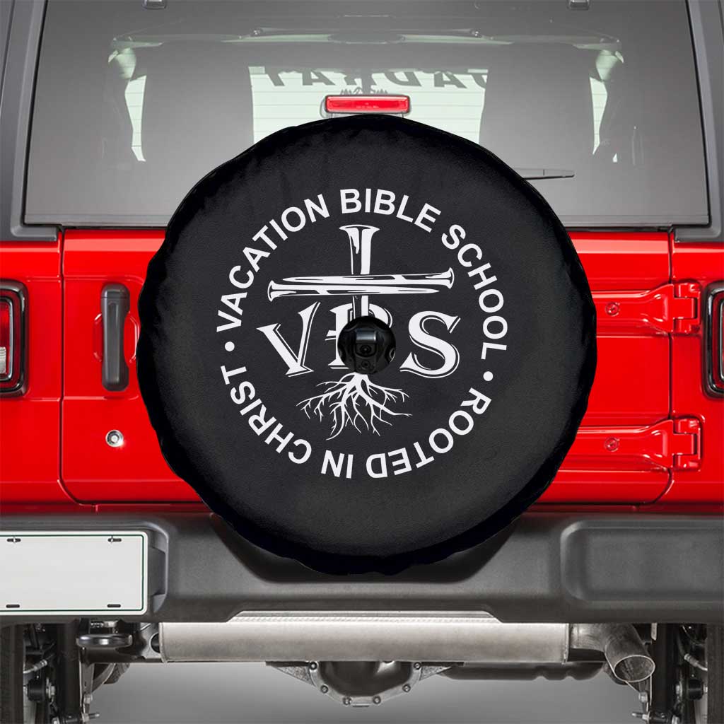 Funny VBS Vacation Bible School Rooted In Christ Spare Tire Cover
