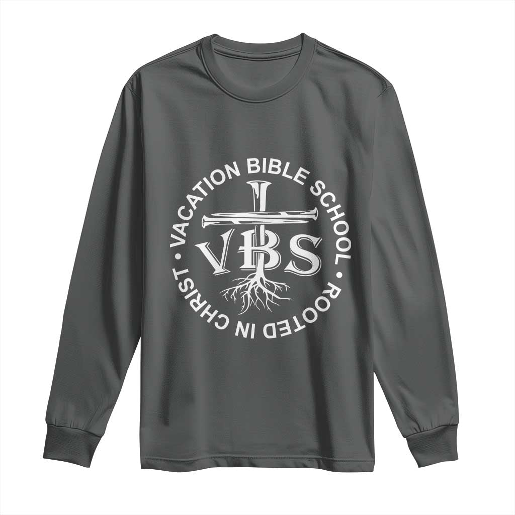 Funny VBS Vacation Bible School Rooted In Christ Long Sleeve Shirt