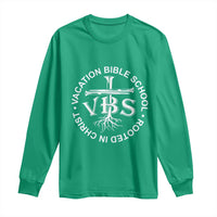 Funny VBS Vacation Bible School Rooted In Christ Long Sleeve Shirt