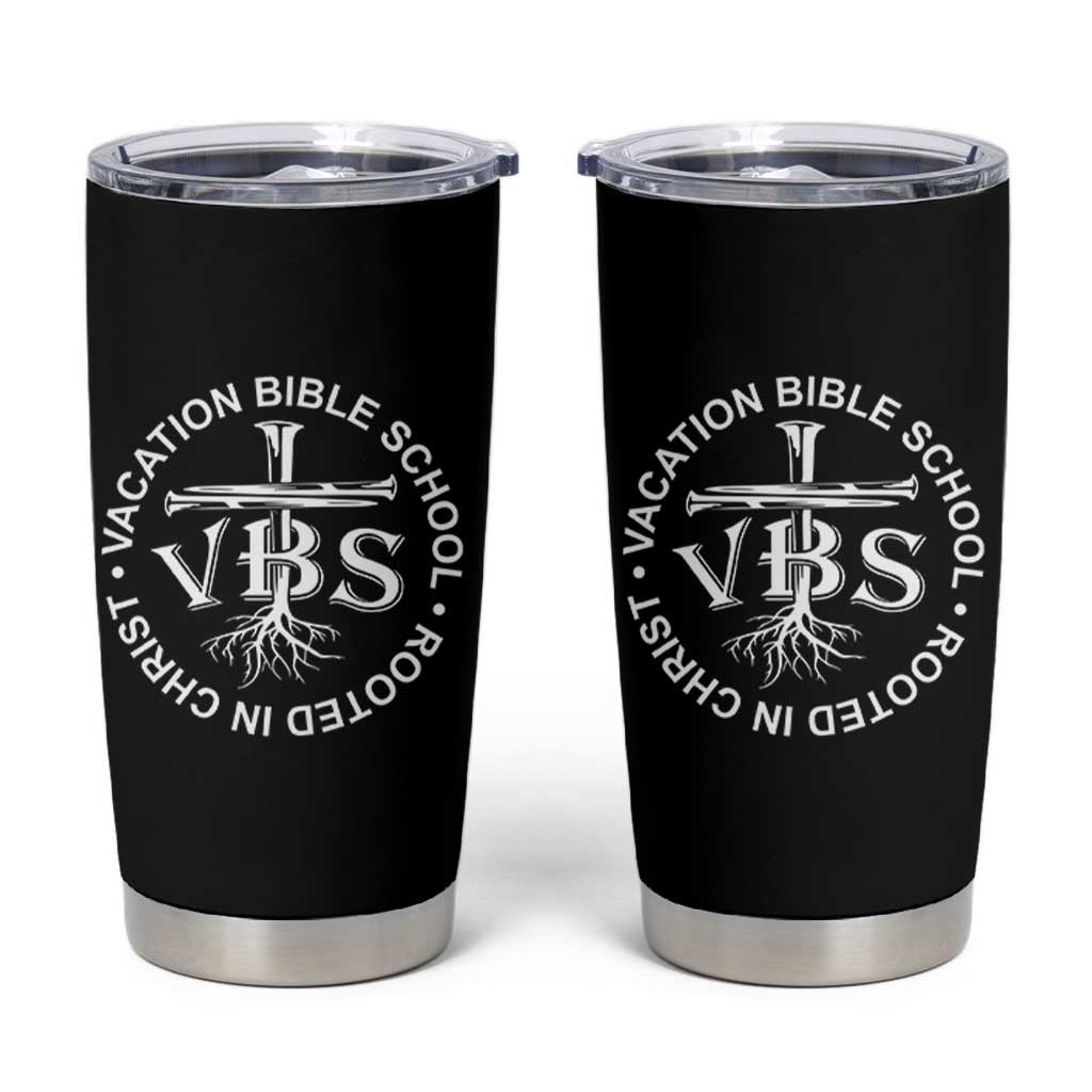 Funny VBS Vacation Bible School Rooted In Christ Tumbler Cup