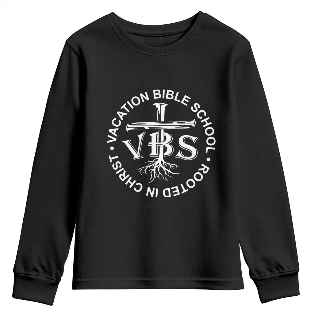 Funny VBS Vacation Bible School Rooted In Christ Youth Sweatshirt