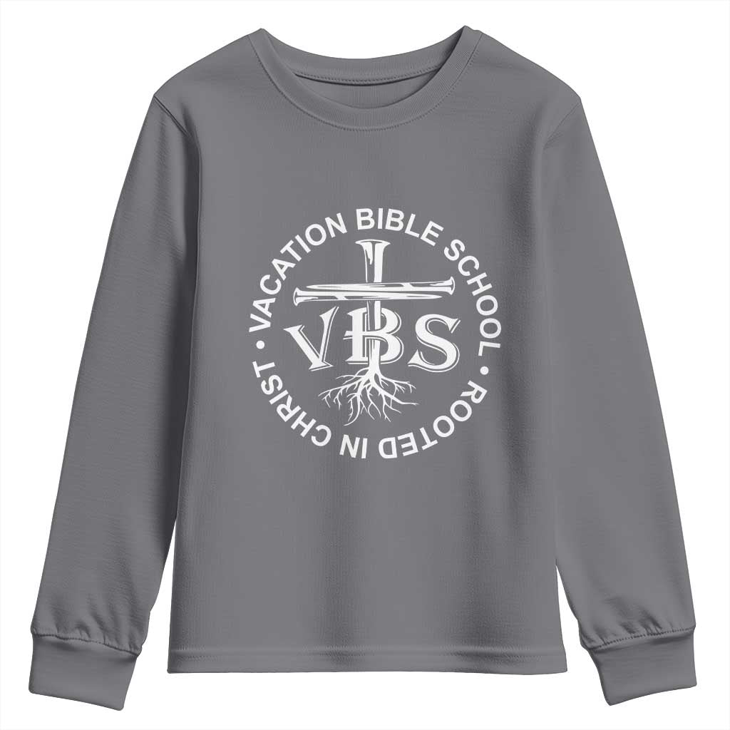 Funny VBS Vacation Bible School Rooted In Christ Youth Sweatshirt