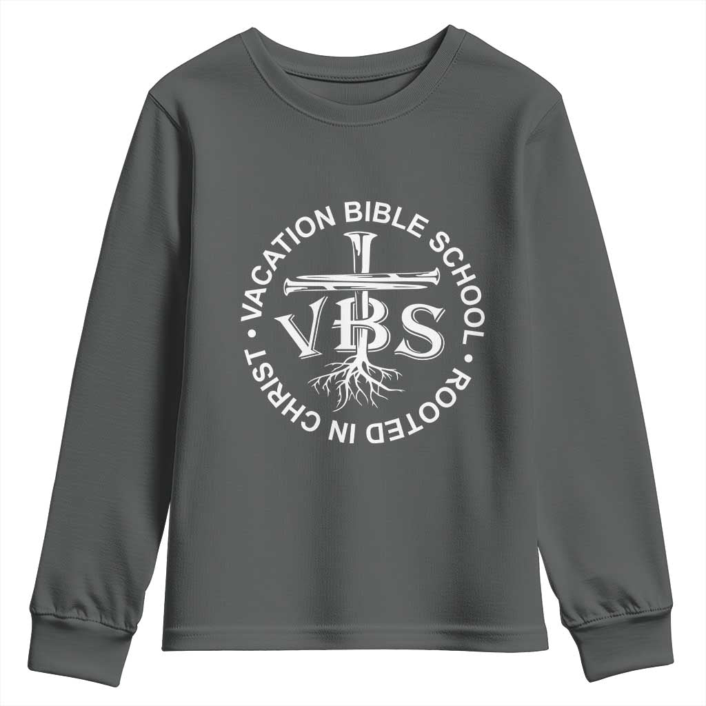 Funny VBS Vacation Bible School Rooted In Christ Youth Sweatshirt