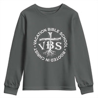 Funny VBS Vacation Bible School Rooted In Christ Youth Sweatshirt