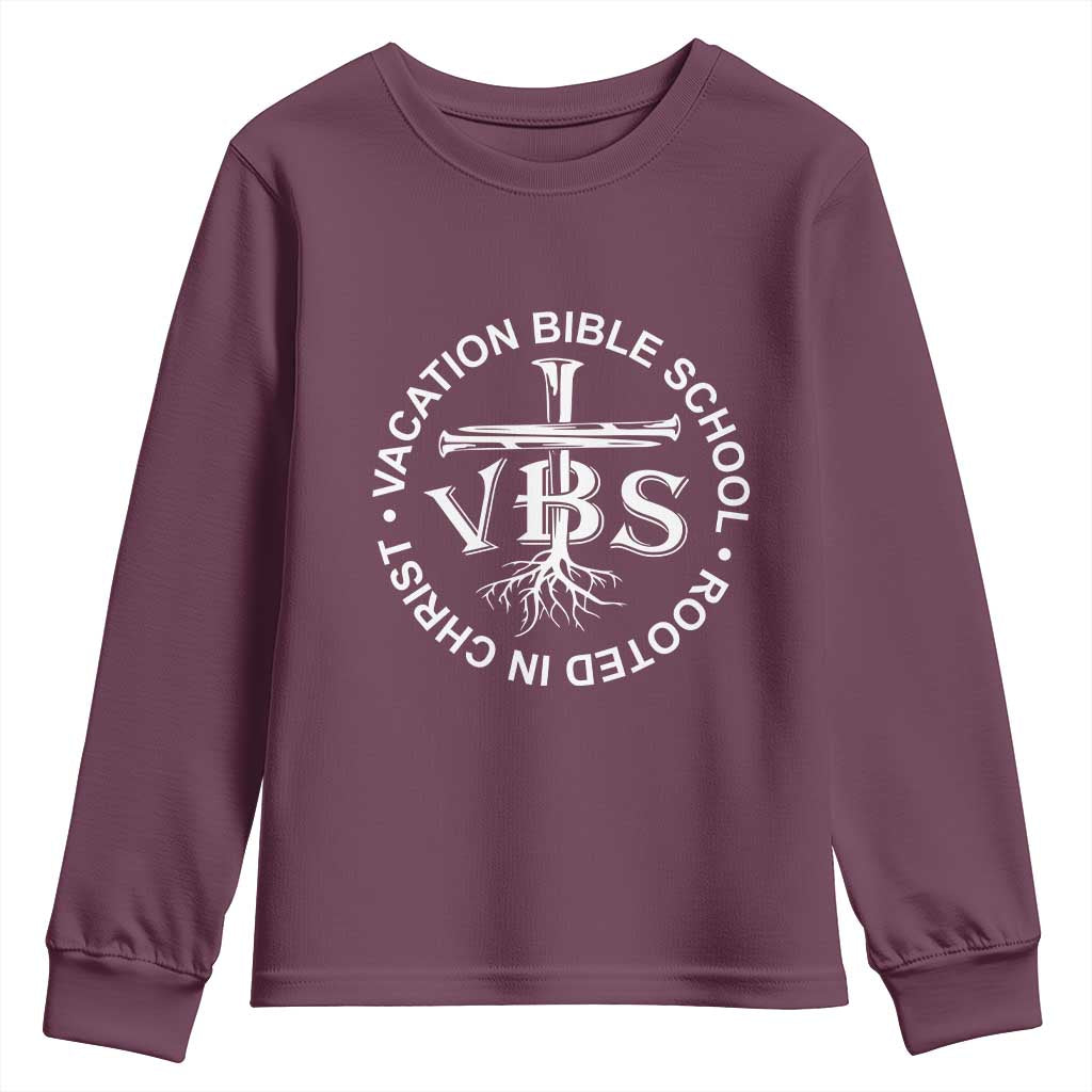 Funny VBS Vacation Bible School Rooted In Christ Youth Sweatshirt