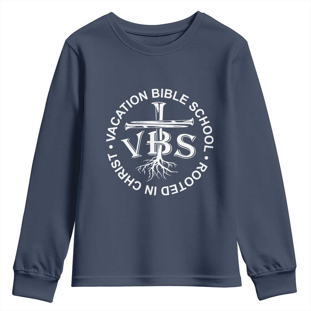 Funny VBS Vacation Bible School Rooted In Christ Youth Sweatshirt