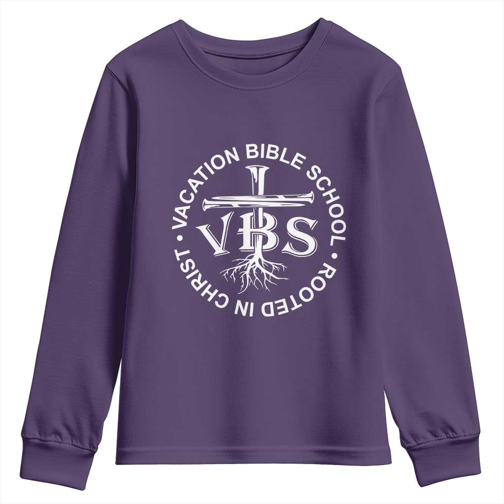 Funny VBS Vacation Bible School Rooted In Christ Youth Sweatshirt