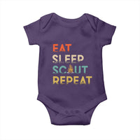 Funny Eat Sleep Scout Repeat Baby Onesie Scouting Outdoor Camping Nature Campfire