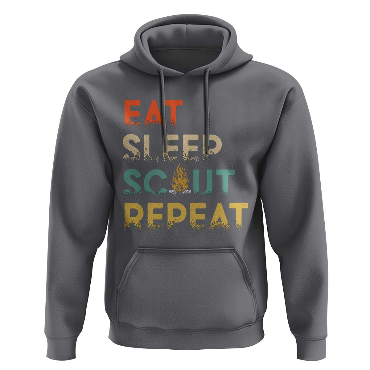 Funny Eat Sleep Scout Repeat Hoodie Scouting Outdoor Camping Nature Campfire