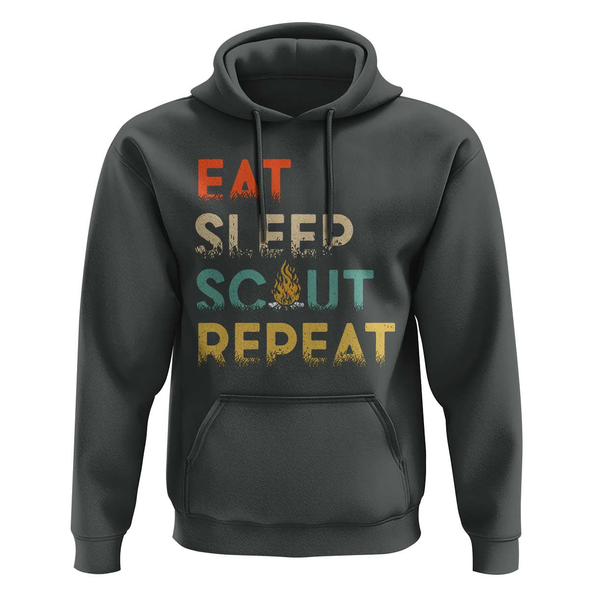 Funny Eat Sleep Scout Repeat Hoodie Scouting Outdoor Camping Nature Campfire