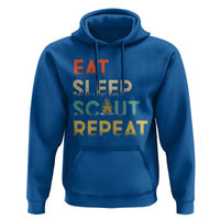 Funny Eat Sleep Scout Repeat Hoodie Scouting Outdoor Camping Nature Campfire
