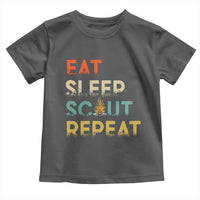 Funny Eat Sleep Scout Repeat Toddler T Shirt Scouting Outdoor Camping Nature Campfire