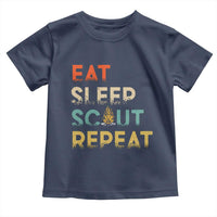 Funny Eat Sleep Scout Repeat Toddler T Shirt Scouting Outdoor Camping Nature Campfire