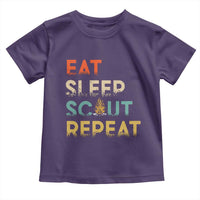 Funny Eat Sleep Scout Repeat Toddler T Shirt Scouting Outdoor Camping Nature Campfire