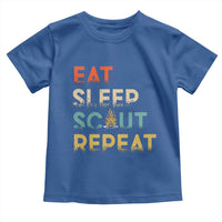 Funny Eat Sleep Scout Repeat Toddler T Shirt Scouting Outdoor Camping Nature Campfire