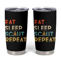 Funny Eat Sleep Scout Repeat Tumbler Cup Scouting Outdoor Camping Nature Campfire