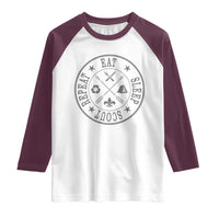 Funny Eat Sleep Scout Repeat Raglan Shirt Scouting Outdoor Camping Nature