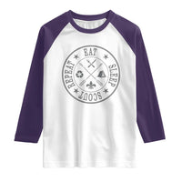 Funny Eat Sleep Scout Repeat Raglan Shirt Scouting Outdoor Camping Nature