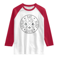 Funny Eat Sleep Scout Repeat Raglan Shirt Scouting Outdoor Camping Nature