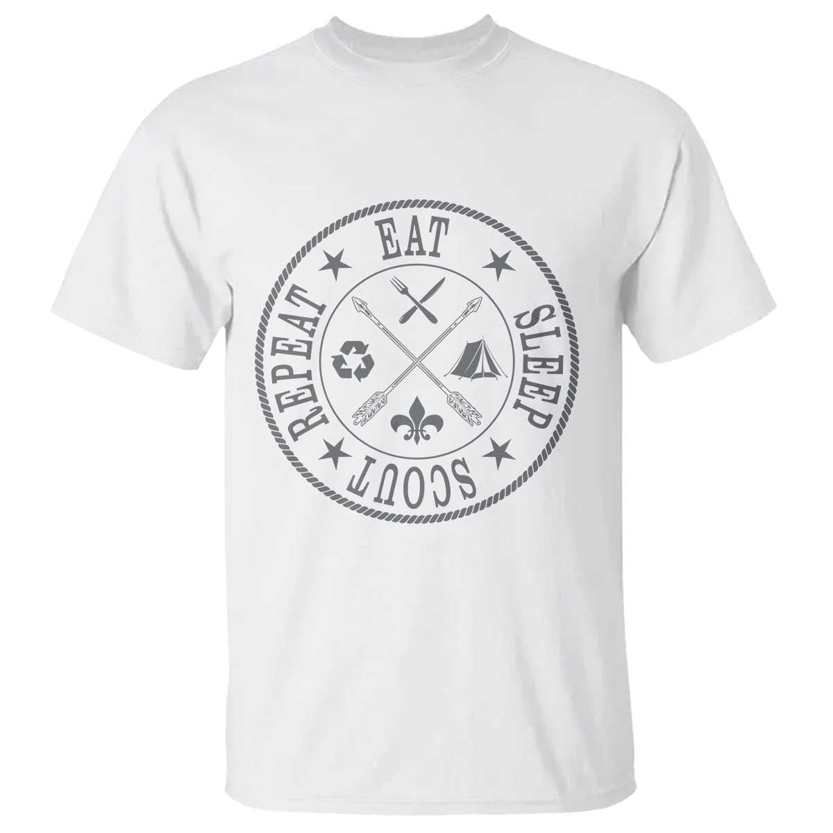Funny Eat Sleep Scout Repeat T Shirt Scouting Outdoor Camping Nature