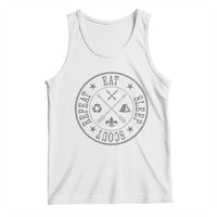 Funny Eat Sleep Scout Repeat Tank Top Scouting Outdoor Camping Nature